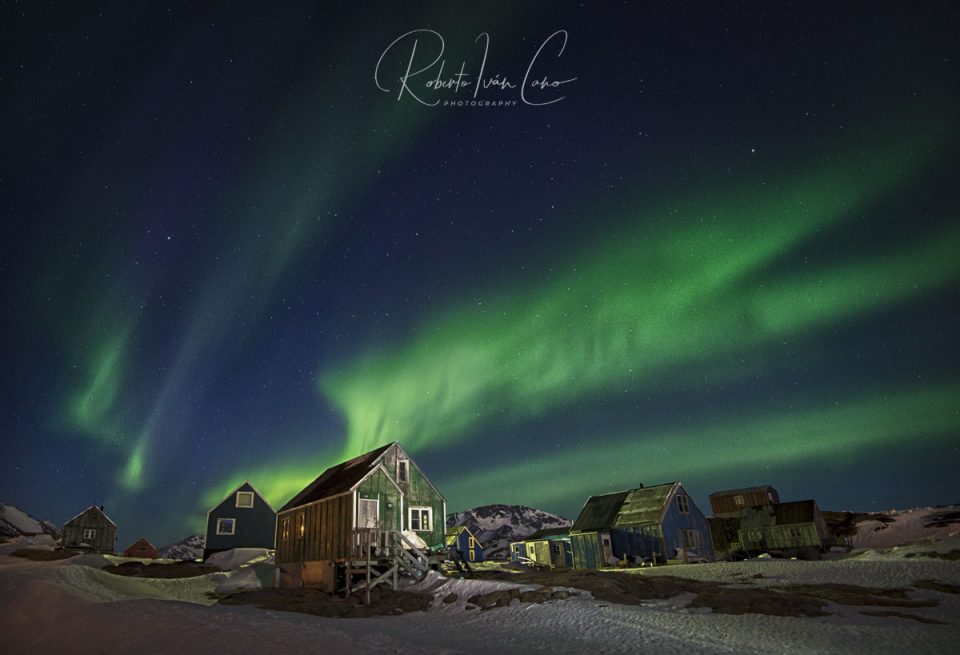 Aurora Boreal en Kulusuk, Groenlandia