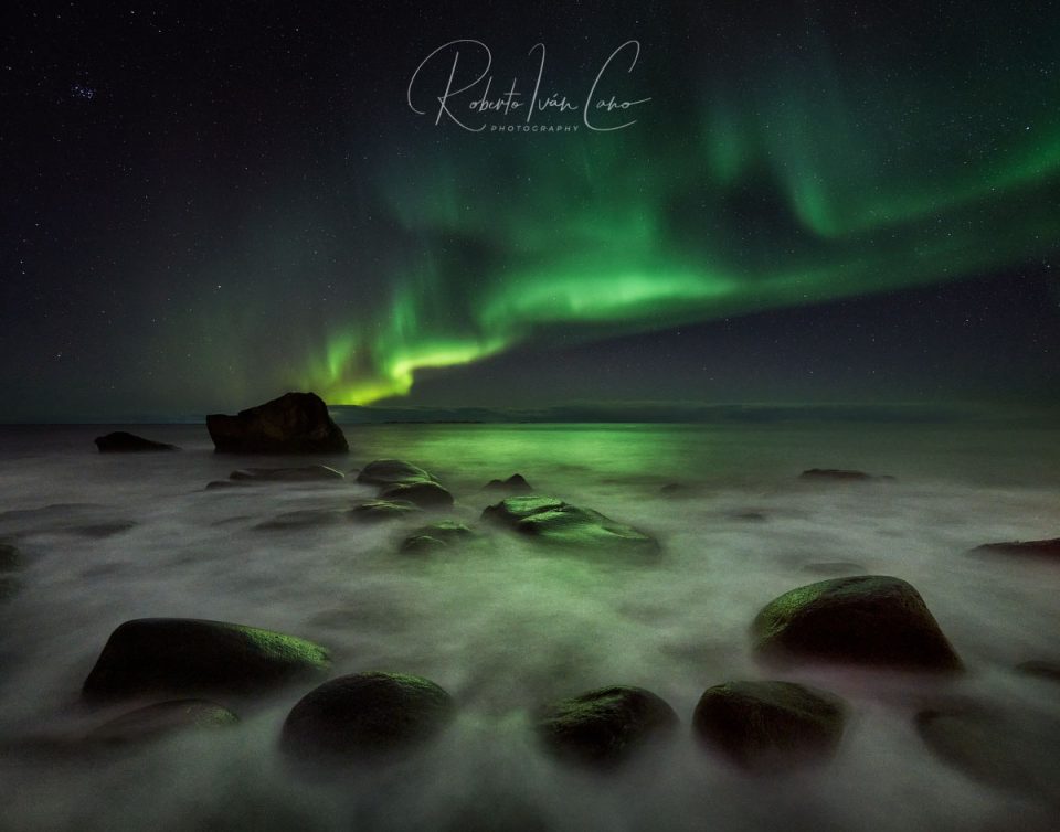 Aurora Boreal en Utakleiv, Lofoten